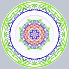 Beautiful Round Flower Mandala. Vector Illustration. For Coloring Book, Greeting Card, Invitation, Tattoo