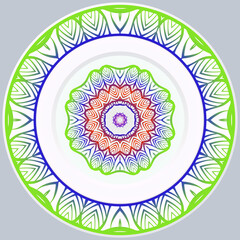 Beautiful Round Flower Mandala. Vector Illustration. For Coloring Book, Greeting Card, Invitation, Tattoo
