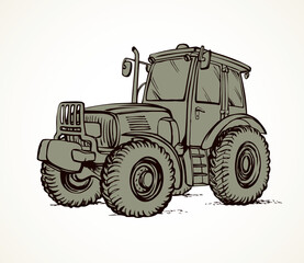 Tractor. Vector drawing