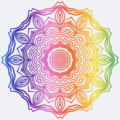 Sacred Oriental Mandala. Color Floral Ornament. Abstract Shapes In Asian Style. Vector Illustration.