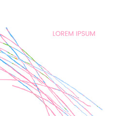 Vector abstract template. Hand draw frame. Use it as invitation, greeting card, poster, banner, Social Media design post, flyer, cover, placard, brochure and other graphic design