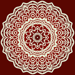 Decorative mandala flower ornament. pattern. vector. Tribal Ethnic Arabic, Indian, motif. for fashion design, wallpaper, invitation