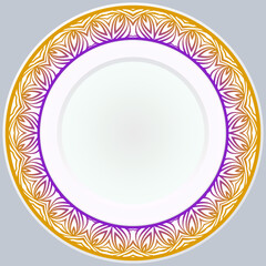 Pattern With Abstract Floral Round Ornament. Oriental Pattern. Indian, Moroccan, Mystic, Ottoman Motifs. Anti-Stress Therapy Pattern. Vector