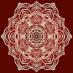 Decorative mandala flower ornament. pattern. vector. Tribal Ethnic Arabic, Indian, motif. for fashion design, wallpaper, invitation