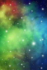 Astrology Mystic Galaxy Background. Outer Space. Vector Digital Illustration of Universe.