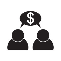 business discussion icon, business icon vector