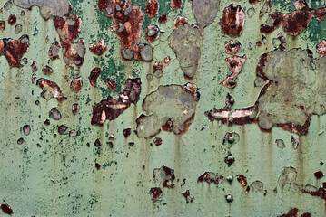 Flickering Grunge Background. Old Rusty Metal With Scratches And Cracks