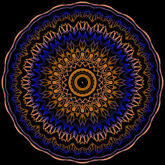 Decorative round lace ornate mandala. Vintage pattern. Vector
