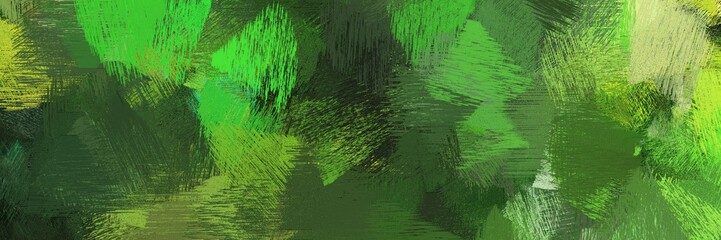 art brush strokes background with dark olive green, dark khaki and moderate green. graphic can be used for banner, web, poster or creative fasion design element
