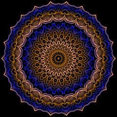 Decorative round lace ornate mandala. Vintage pattern. Vector