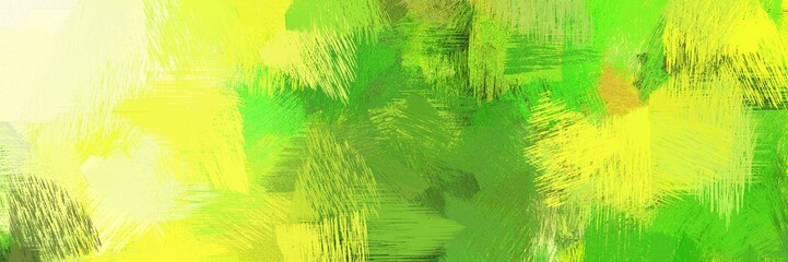 artistic brush strokes background with green yellow, lemon chiffon and dark green. graphic can be used for art prints, web, poster or creative fasion design element