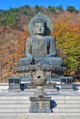 Big Buddha Monument of Sinheungsa Temple in Seoraksan National Park.