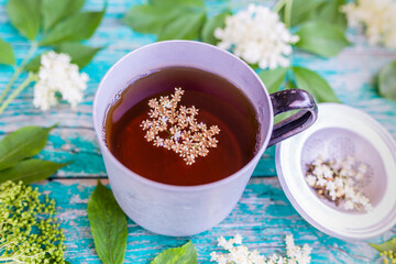 Infusion of elderberry flowers.