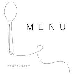 Menu restaurant spoon background design, vector illustration