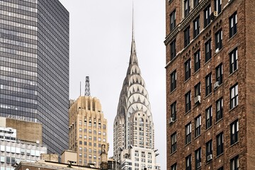 Breathtaking shot of Chrysler Building in New York, USA - obrazy, fototapety, plakaty