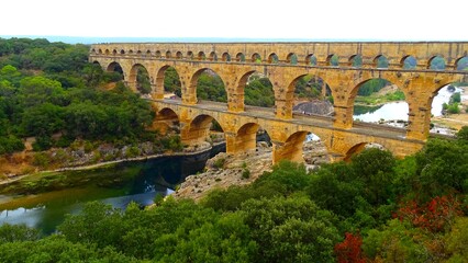 europa, frankrijk, occitanie, gard, dorp, van, vers, pont du gard, de, pont du Gard