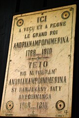 Signboard. Commemorative plaque