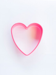 pink heart on white background