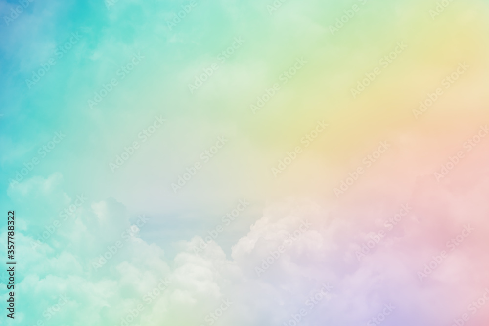 Wall mural cloud background with a pastel colour