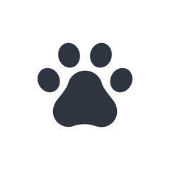 dog paw footprints. vector symbol on white background