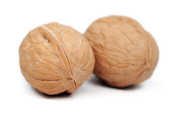 walnuts isolated on white background