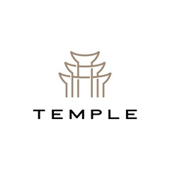 temple logo vector icon illustration