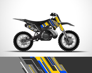 Motocross wrap decal and vinyl sticker design.