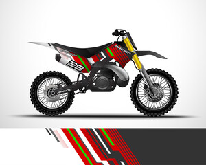 Motocross wrap decal and vinyl sticker design.