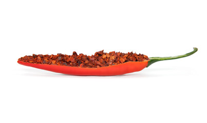 pile of red hot chili pepper