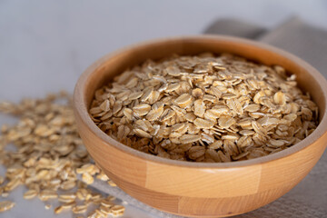 Oatmeal on a marble background
