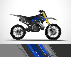 Motocross wrap decal and vinyl sticker design.