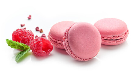 pink raspberry macaroons