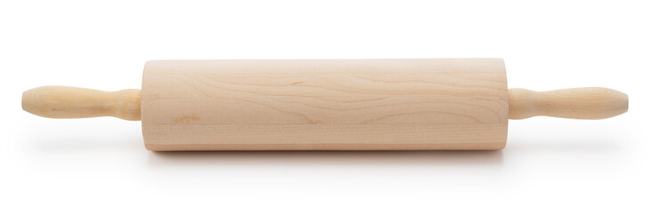 A rolling pin on a white background