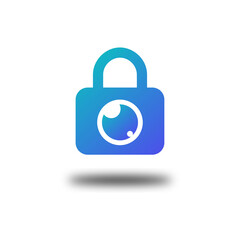 Lock Camera Logo Icon Design