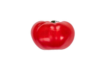 Ripe fresh tomato isolated on white background with clipping path. Fresh vegetable, healthy food