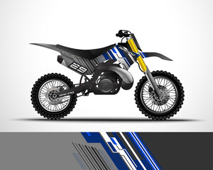 Motocross wrap decal and vinyl sticker design.