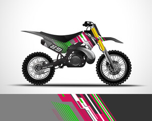 Motocross wrap decal and vinyl sticker design.