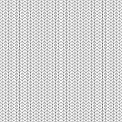 Isometric projection grid background 3d solid illustration model works. vector seamless line pattern. Black small triangle cell simple isometric grid.