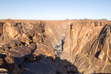 The Orange River gorge just below the Augrabies falls showing the desolate nature of the area, neat Upington South Africa