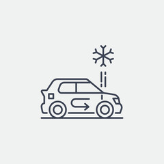 Car cooling system icon. Vector Illustration