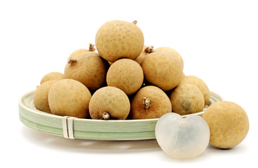 longan on a white background