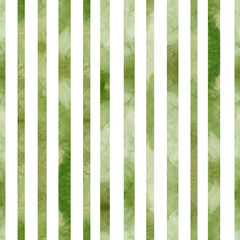 Modèle sans couture abstrait aquarelle avec des lignes géométriques vertes. Fond esthétique à rayures à main levée. Collage linéaire parfait pour le tissu pour bébé, le textile, le papier d& 39 emballage, la couverture, le papier peint