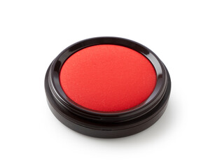 Vermilion ink on a white background