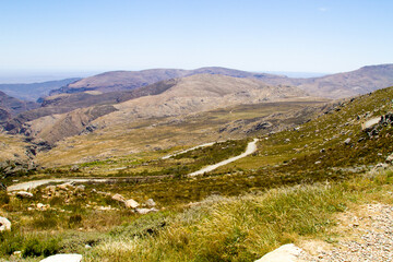 The winding Swartberg Pass near Oudtshoorn showing the arid landscape and twisty road that leads to the Little Karoo. © Peter
