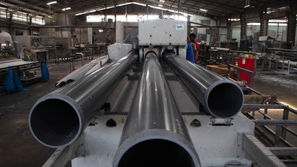 Main pipe upvc stock in manufacturing process, in pipe supplier factory