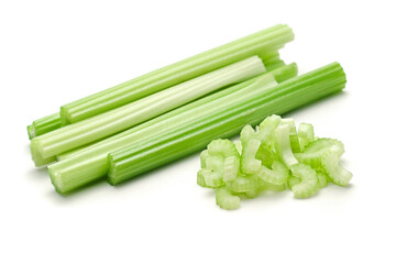 celery on white background