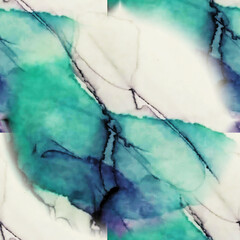 Fototapeta premium Summer Alcohol Ink Seamless Pattern. Colorful 