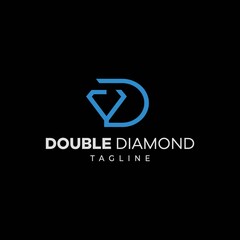 Amazing and modern double diamond logo