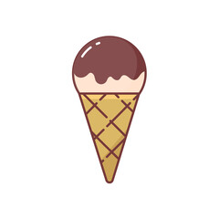 Ice cream cartoon vector illustration