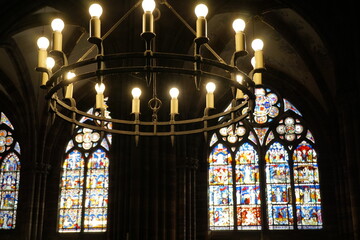 stained glass window in church